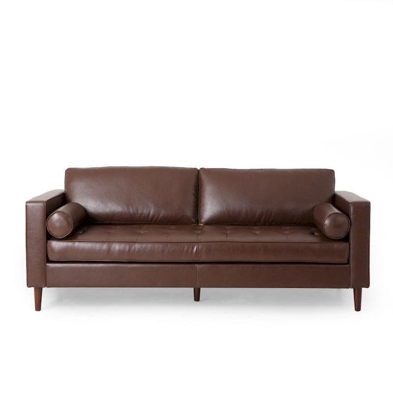 Malinta Contemporary Tufted 3 Seater Sofa by Christopher Knight Home - 82.25 L x 33.00 W x 33.00 H-17