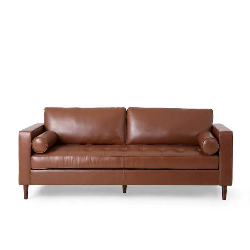 Malinta Contemporary Tufted 3 Seater Sofa by Christopher Knight Home - 82.25 L x 33.00 W x 33.00 H-27