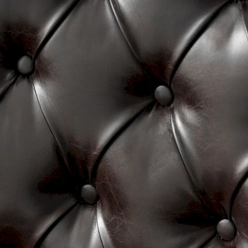 Tafton Oversized Brown Leather Tufted Club Chair by Christopher Knight Home-8