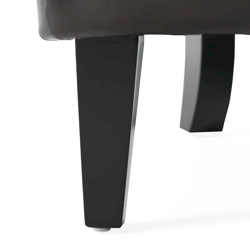 Tafton Oversized Brown Leather Tufted Club Chair by Christopher Knight Home-9