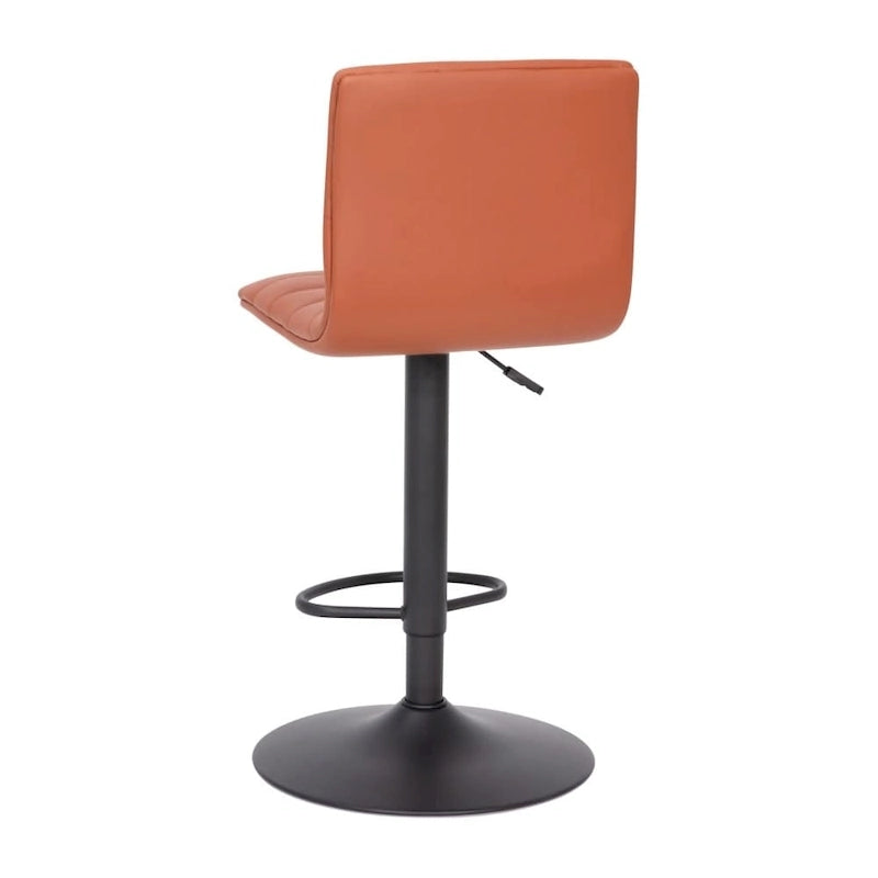Modern Channel Stitched Adjustable Height Swivel Barstool with Footrest-27