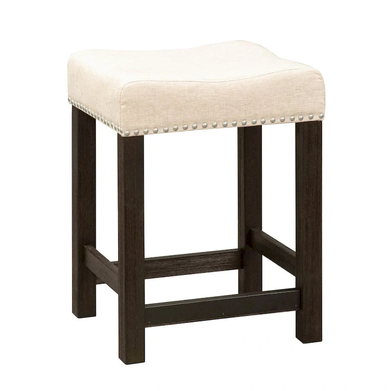 Heatherbrook Charcoal and Ash Upholstered Console Stool-2