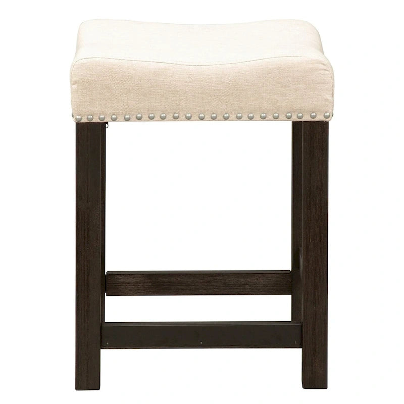 Heatherbrook Charcoal and Ash Upholstered Console Stool-3