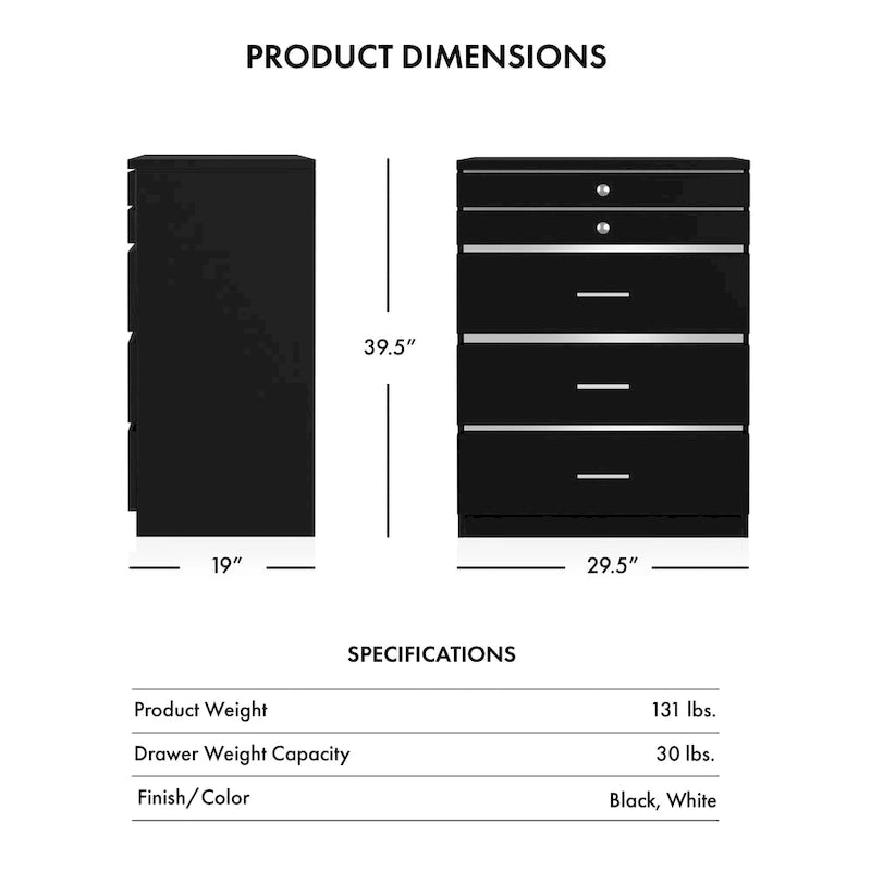 Mary Glam 5-Drawer Jewelry Armoire with Felt by Furniture of America-7