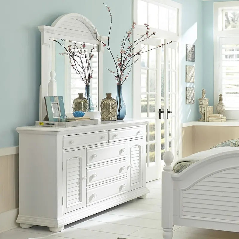 Summer House I Oyster White 2 Door 5 Drawer Dresser-3
