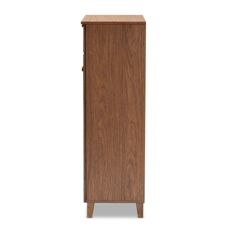 Contemporary 5-shelf/1-drawer Wood Shoe Storage Cabinet-6