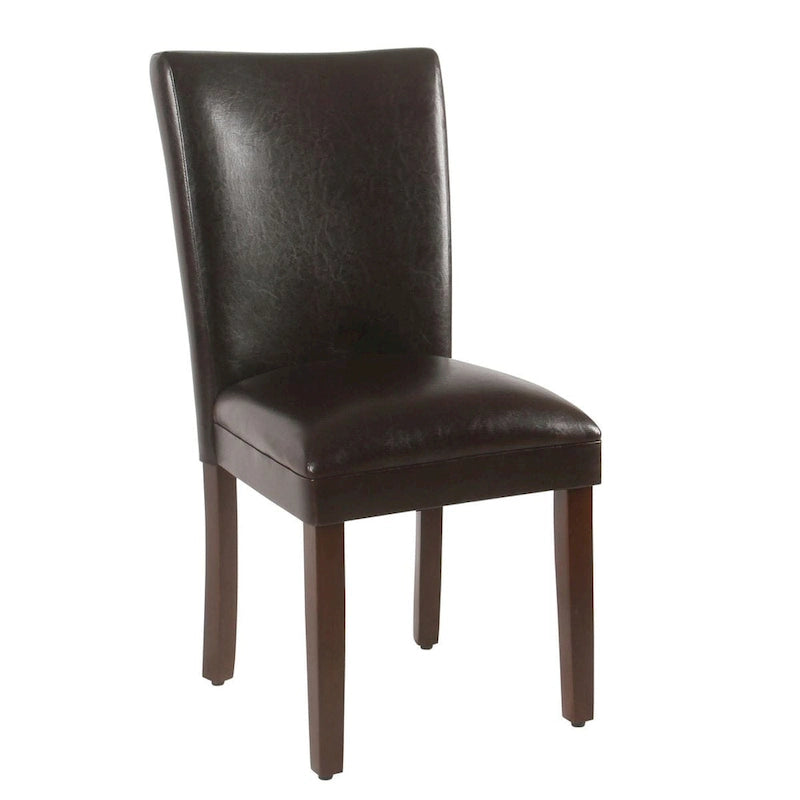 Homepop Parsons Dining Chair - Brown Faux Leather - set of 2-2