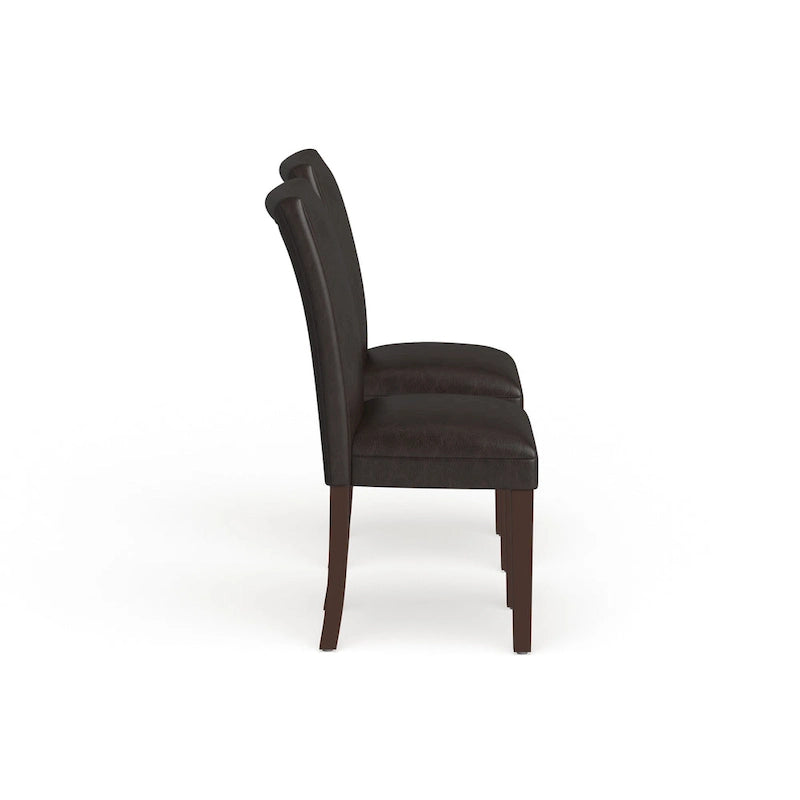 Homepop Parsons Dining Chair - Brown Faux Leather - set of 2-11