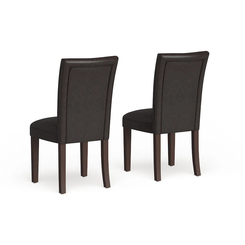 Homepop Parsons Dining Chair - Brown Faux Leather - set of 2-12