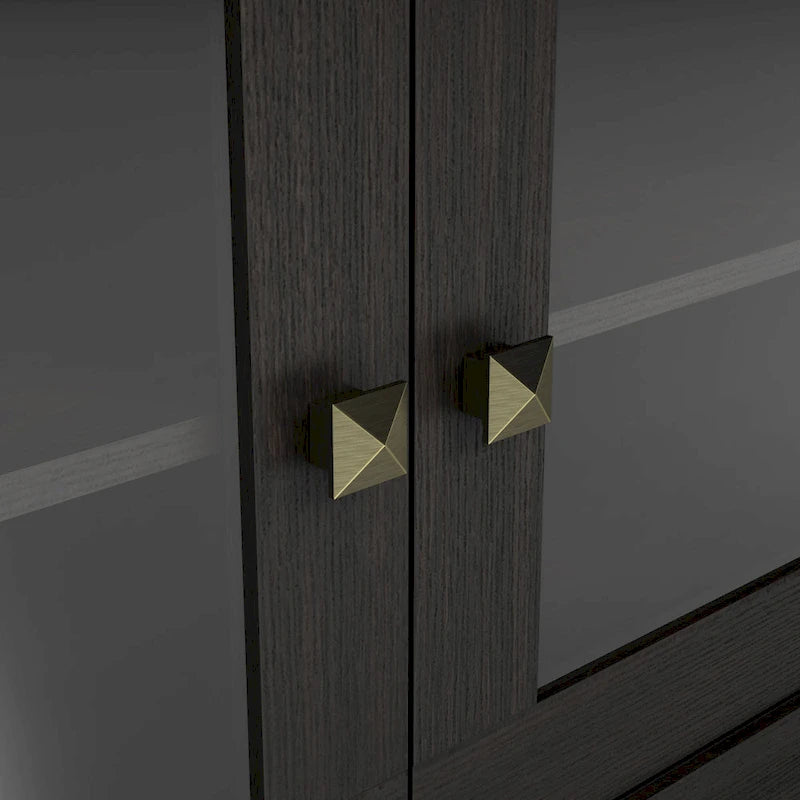 DH BASIC Transitional Espresso 62-inch TV Stand with Storage by Denhour-7