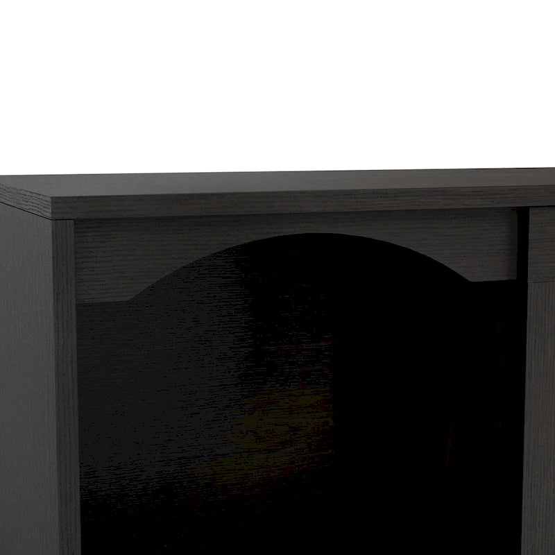 DH BASIC Transitional Espresso 62-inch TV Stand with Storage by Denhour-9