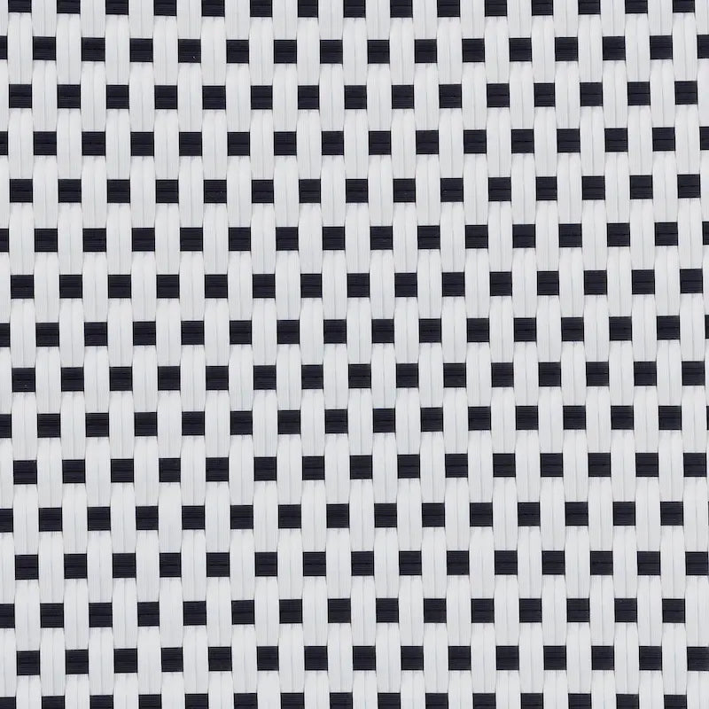 Tavor Classic French Black &White Weaving/ Natural Rattan Indoor and Outdoor Dining Table-7