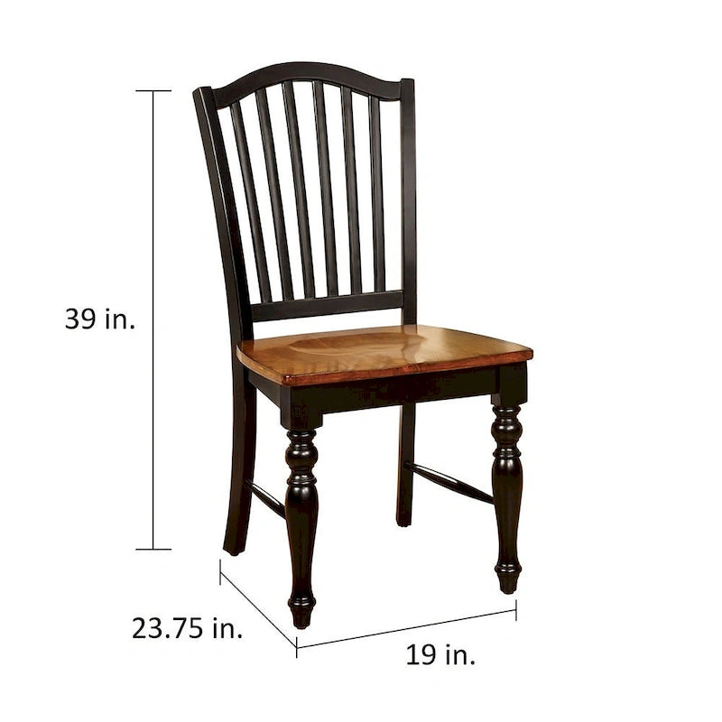 Glen Oak Transitional Wood Two-tone 9-Piece Dining Set by The Gray Barn-12