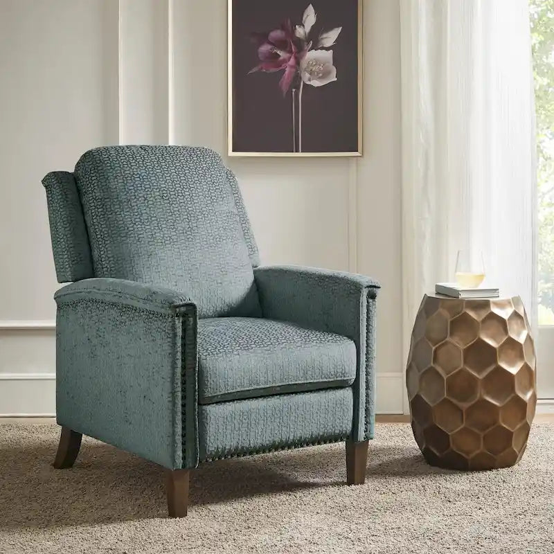 Madison Park Cecile Blue Push Back Recliner-13