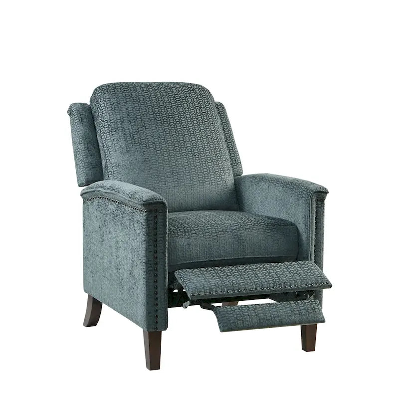 Madison Park Cecile Blue Push Back Recliner-5