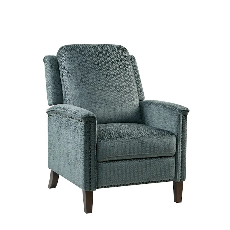Madison Park Cecile Blue Push Back Recliner-7