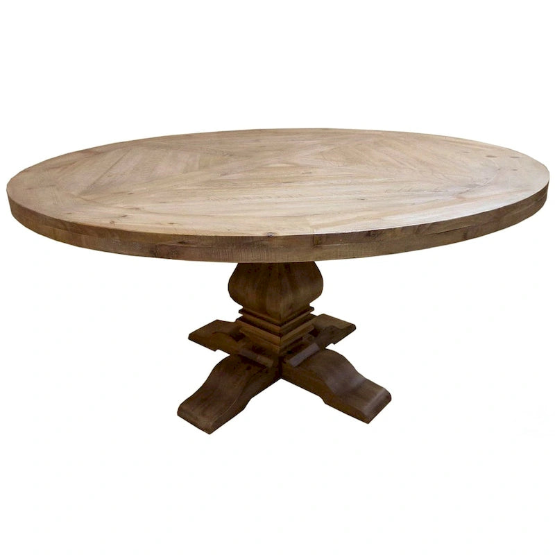 Vintage 18th Century French Neoclassic Design Round Dining Table - Table Only-2