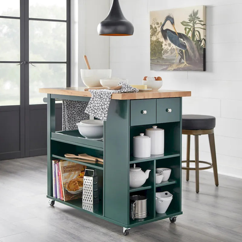 angelo:HOME Boston Rolling Kitchen Island/Cart-5