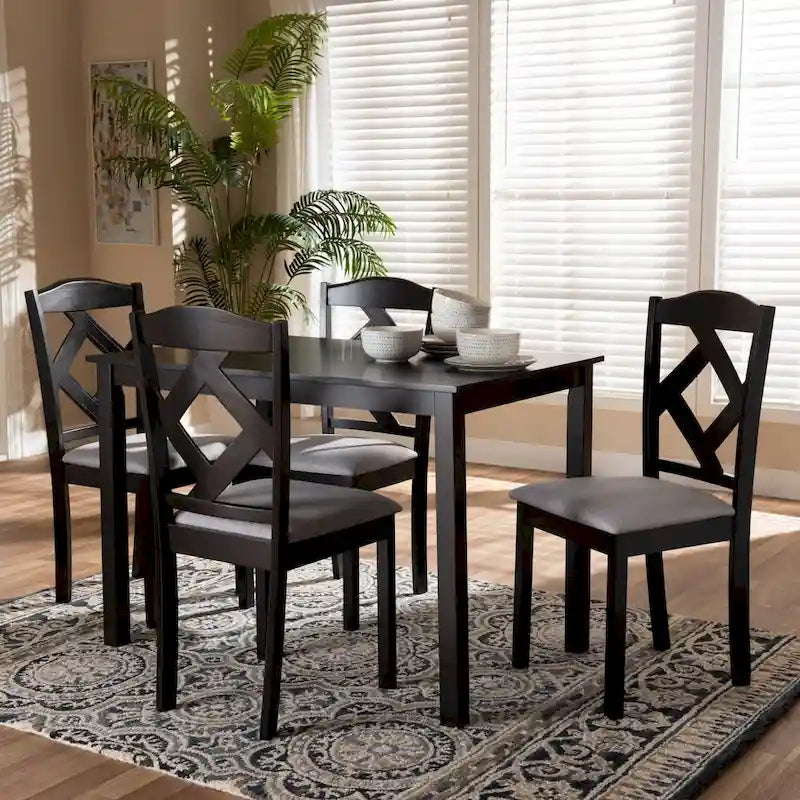 Copper Grove Monongahela Contemporary Fabric 5-Piece Dining Set-2