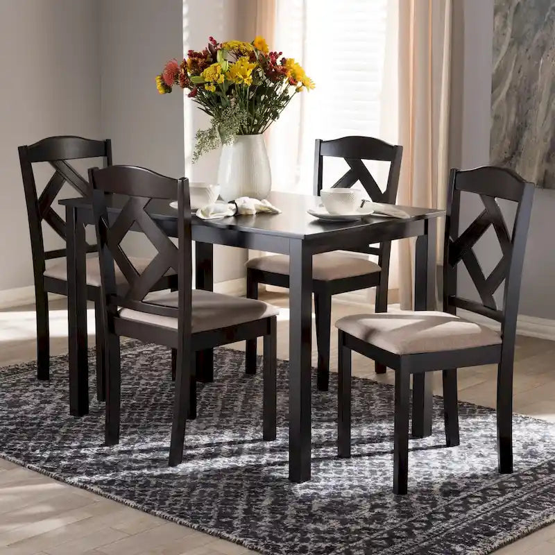 Copper Grove Monongahela Contemporary Fabric 5-Piece Dining Set-7