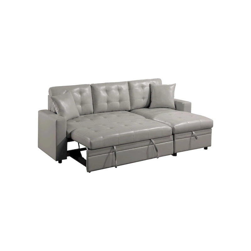 Poundex Reversible Convertible Sectional Sleeper with Storage-7