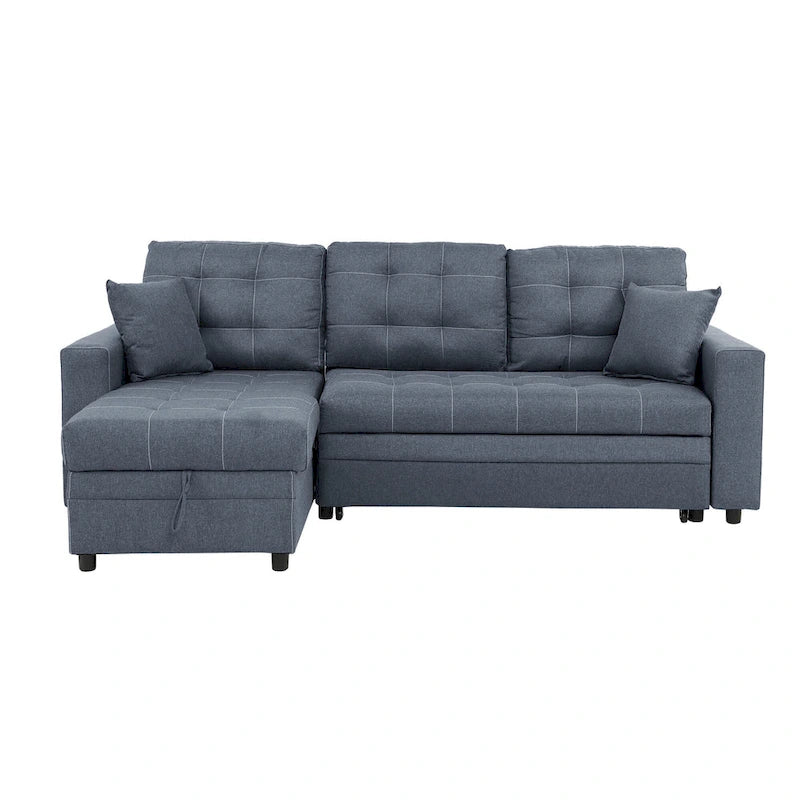 Poundex Reversible Convertible Sectional Sleeper with Storage-9