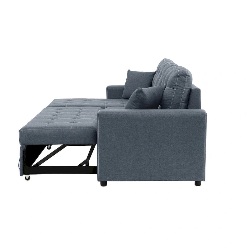 Poundex Reversible Convertible Sectional Sleeper with Storage-12