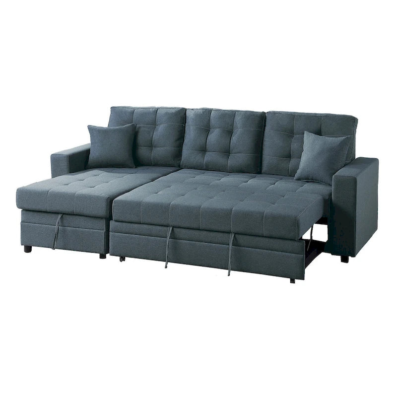 Poundex Reversible Convertible Sectional Sleeper with Storage-13