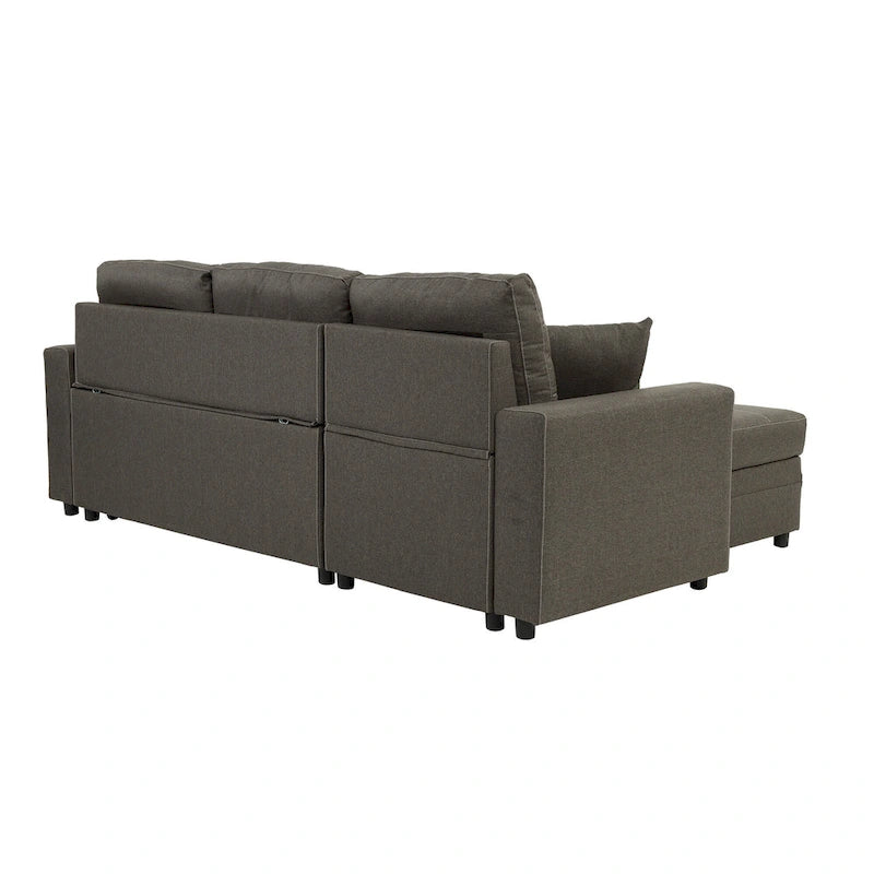 Poundex Reversible Convertible Sectional Sleeper with Storage-18