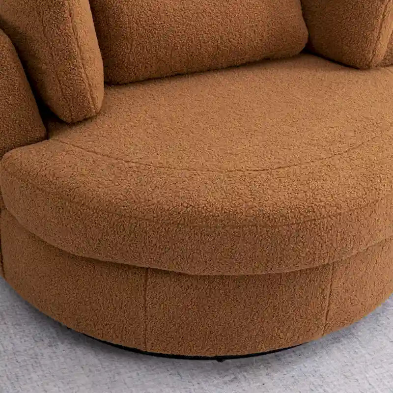 42.3W Upholstered Swivel Accent Chair with 4 Pillows and Half-Moon Storage Ottoman-13