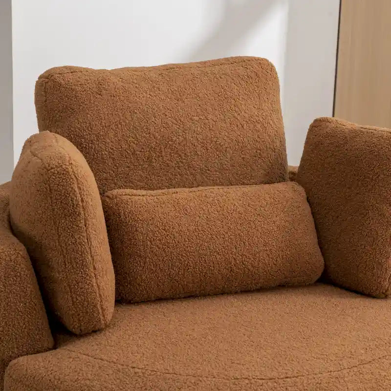 42.3W Upholstered Swivel Accent Chair with 4 Pillows and Half-Moon Storage Ottoman-14