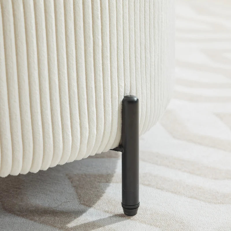 42.3W Upholstered Swivel Accent Chair with 4 Pillows and Half-Moon Storage Ottoman-28