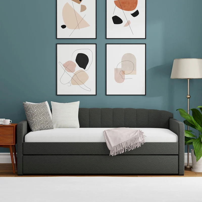 Scalloped Daybed with Trundle-23