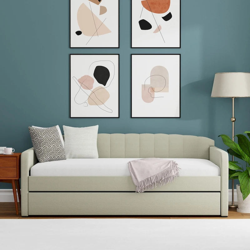 Scalloped Daybed with Trundle-24