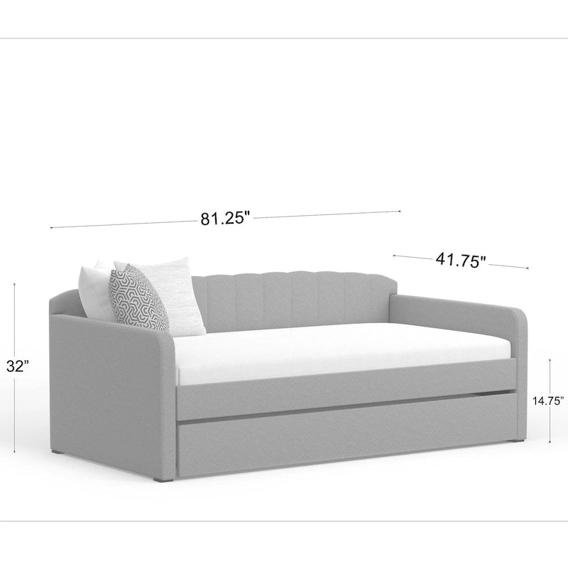 Scalloped Daybed with Trundle-13