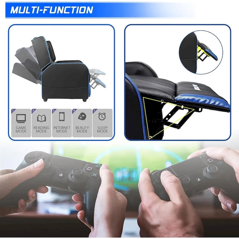 BOSSIN PU Leather Ergonomic Gaming Single Recliner Seating Sofa for Living Room-8