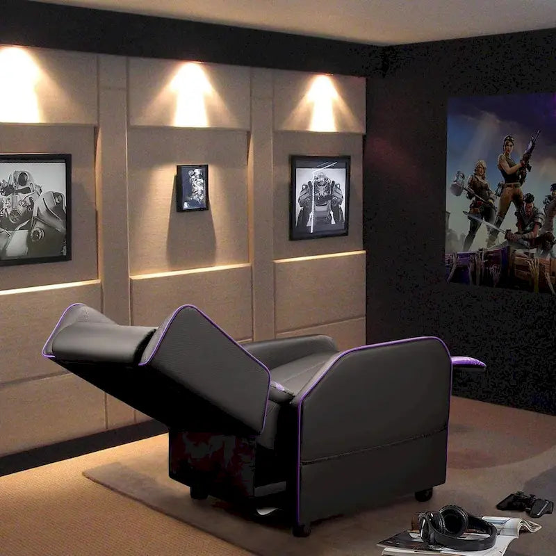 BOSSIN PU Leather Ergonomic Gaming Single Recliner Seating Sofa for Living Room-23