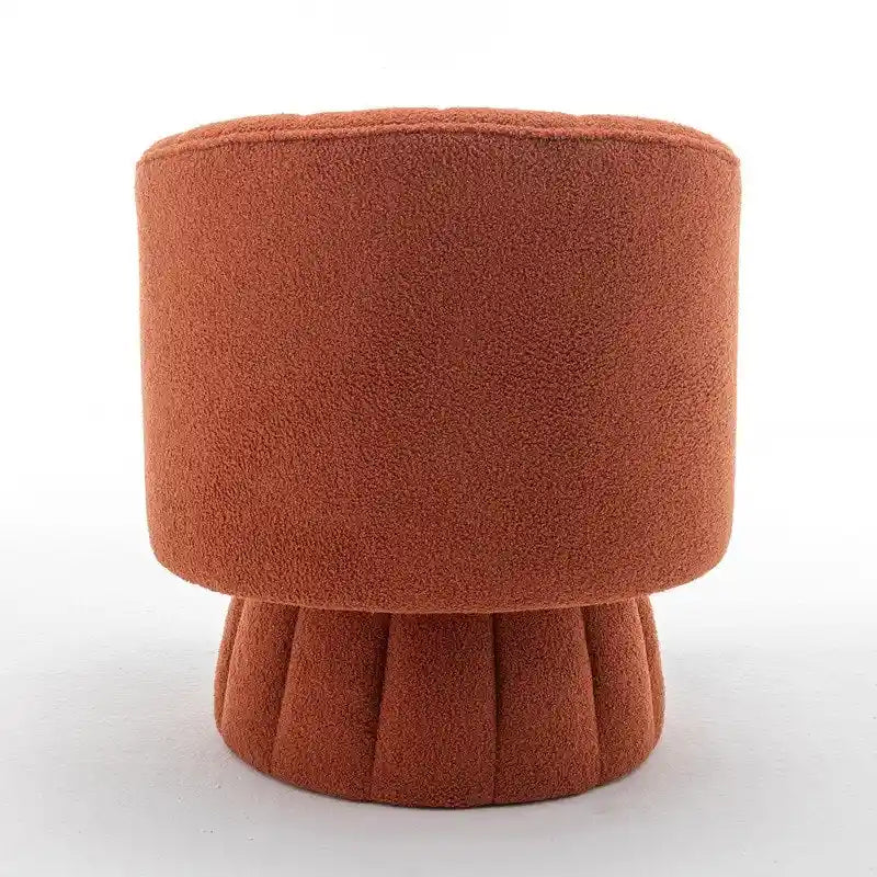 SEYNAR Modern Glam Velvet Upholstered Round Swivel Accent Barrel Chair-11