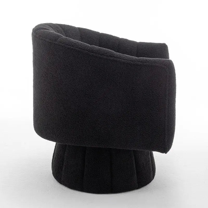 SEYNAR Modern Glam Velvet Upholstered Round Swivel Accent Barrel Chair-22