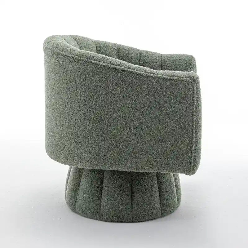 SEYNAR Modern Glam Velvet Upholstered Round Swivel Accent Barrel Chair-35