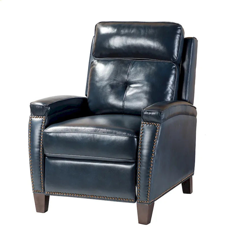 Gaspar Mid-Century Modern Pushback Recliner with Nailhead Trim by HULALA HOME-4