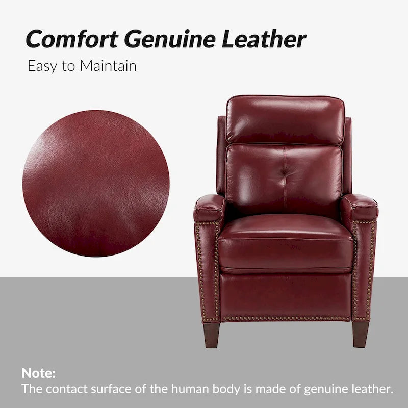 Gaspar Mid-Century Modern Pushback Recliner with Nailhead Trim by HULALA HOME-12