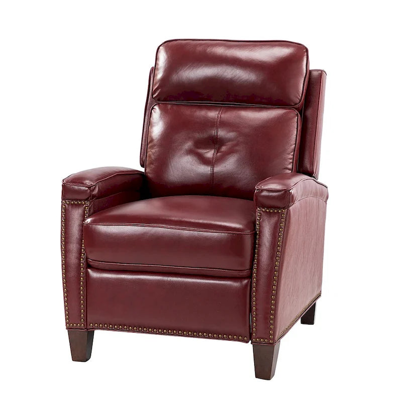 Gaspar Mid-Century Modern Pushback Recliner with Nailhead Trim by HULALA HOME-16