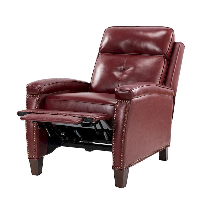 Gaspar Mid-Century Modern Pushback Recliner with Nailhead Trim by HULALA HOME-17