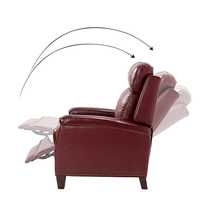 Gaspar Mid-Century Modern Pushback Recliner with Nailhead Trim by HULALA HOME-18