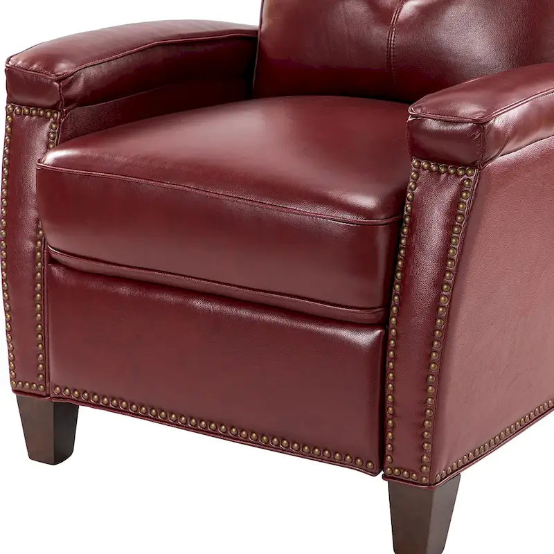 Gaspar Mid-Century Modern Pushback Recliner with Nailhead Trim by HULALA HOME-21