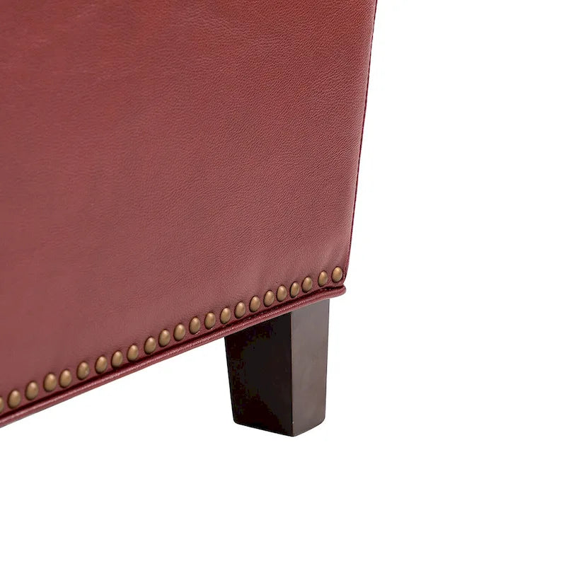 Gaspar Mid-Century Modern Pushback Recliner with Nailhead Trim by HULALA HOME-23