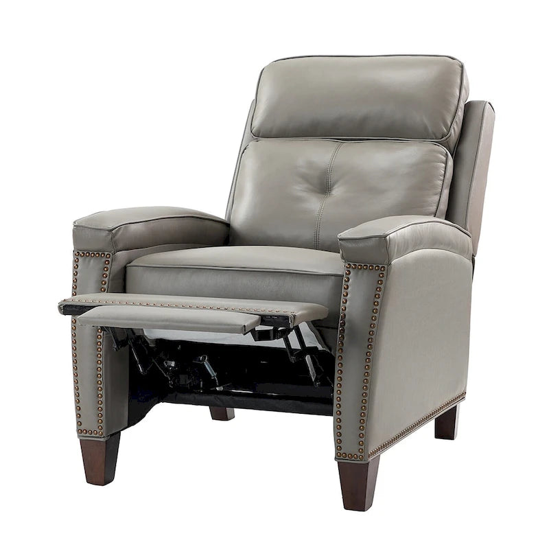 Gaspar Mid-Century Modern Pushback Recliner with Nailhead Trim by HULALA HOME-33