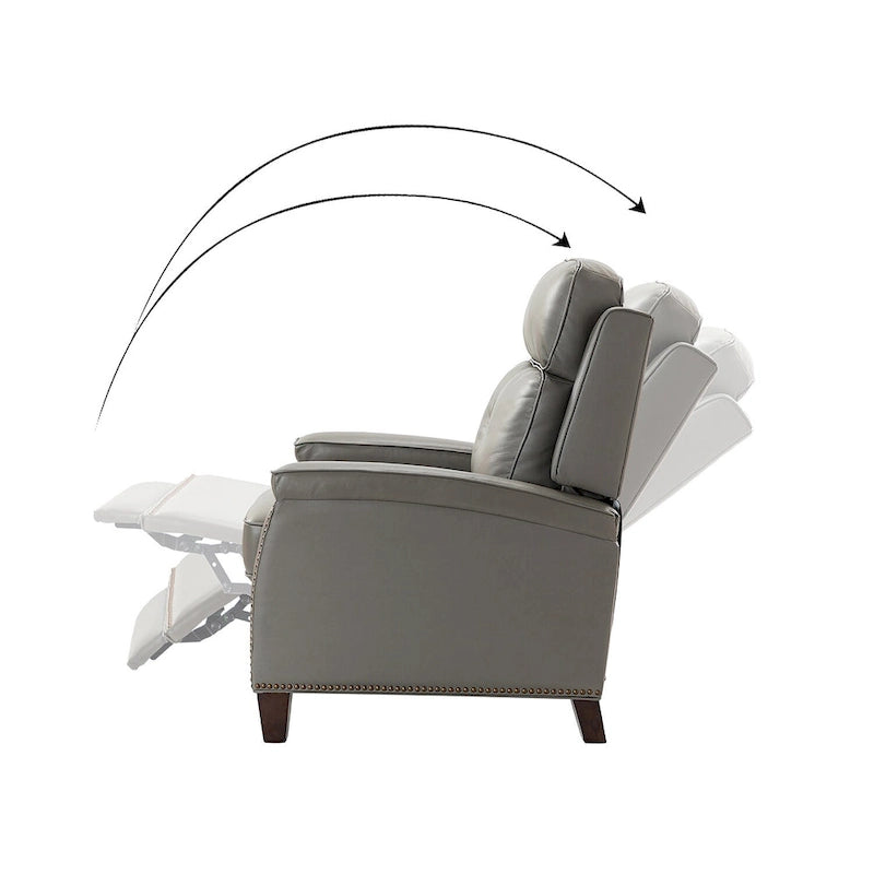 Gaspar Mid-Century Modern Pushback Recliner with Nailhead Trim by HULALA HOME-34