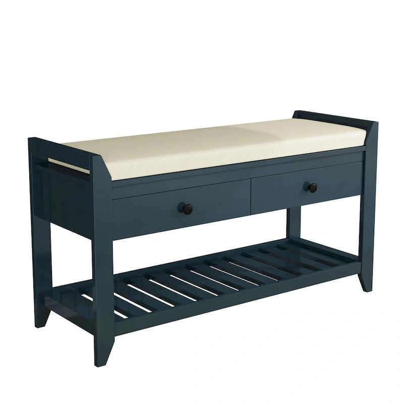 Entryway Storage Bench with Drawers-9